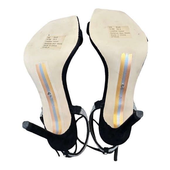 Sam Edelman Ophelia Crystal-Embellished Suede High-Heel Sandals - Picture 10 of 16